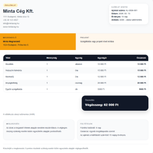 Saját árajánlat készítő program – telepítéssel